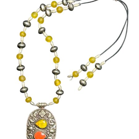 Ishtar Necklace Silver and yellow