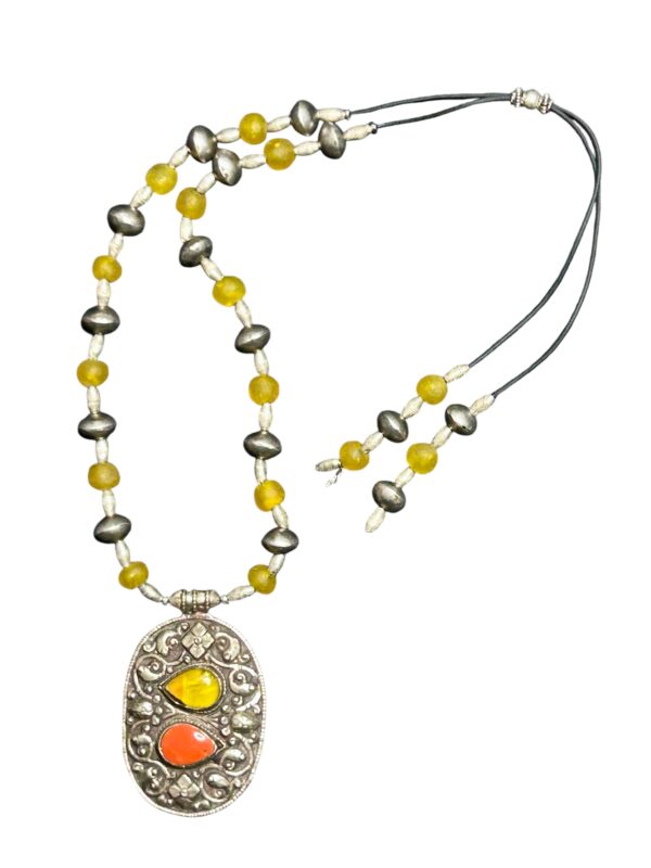 Ishtar Necklace Silver and yellow